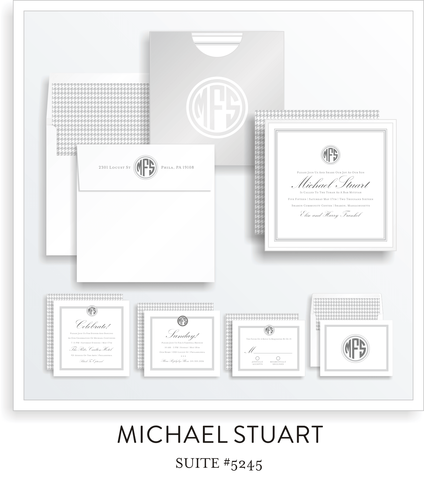 Copy of Bar Mitzvah Invitation Suite 5245 - Michael Stuart