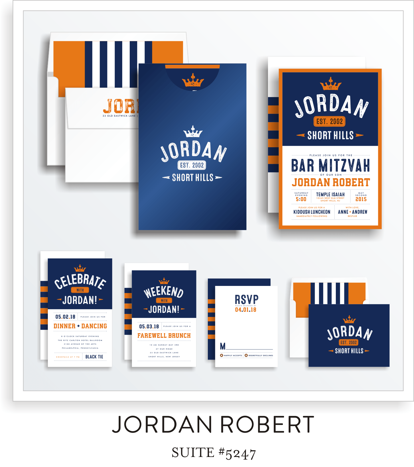 Copy of Bar Mitzvah Invitation Suite 5247 - Jordan Robert