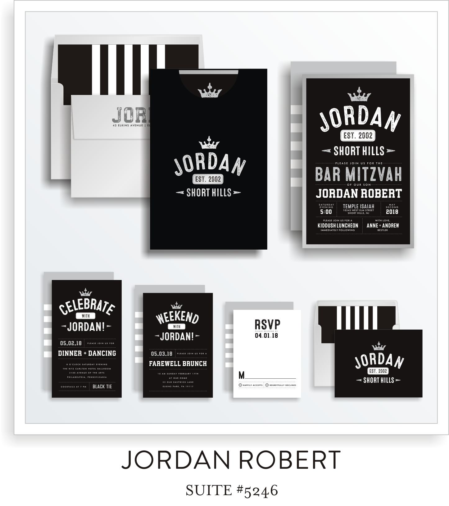 Copy of Copy of Bar Mitzvah Invitation Suite 5246 - Jordan Robert