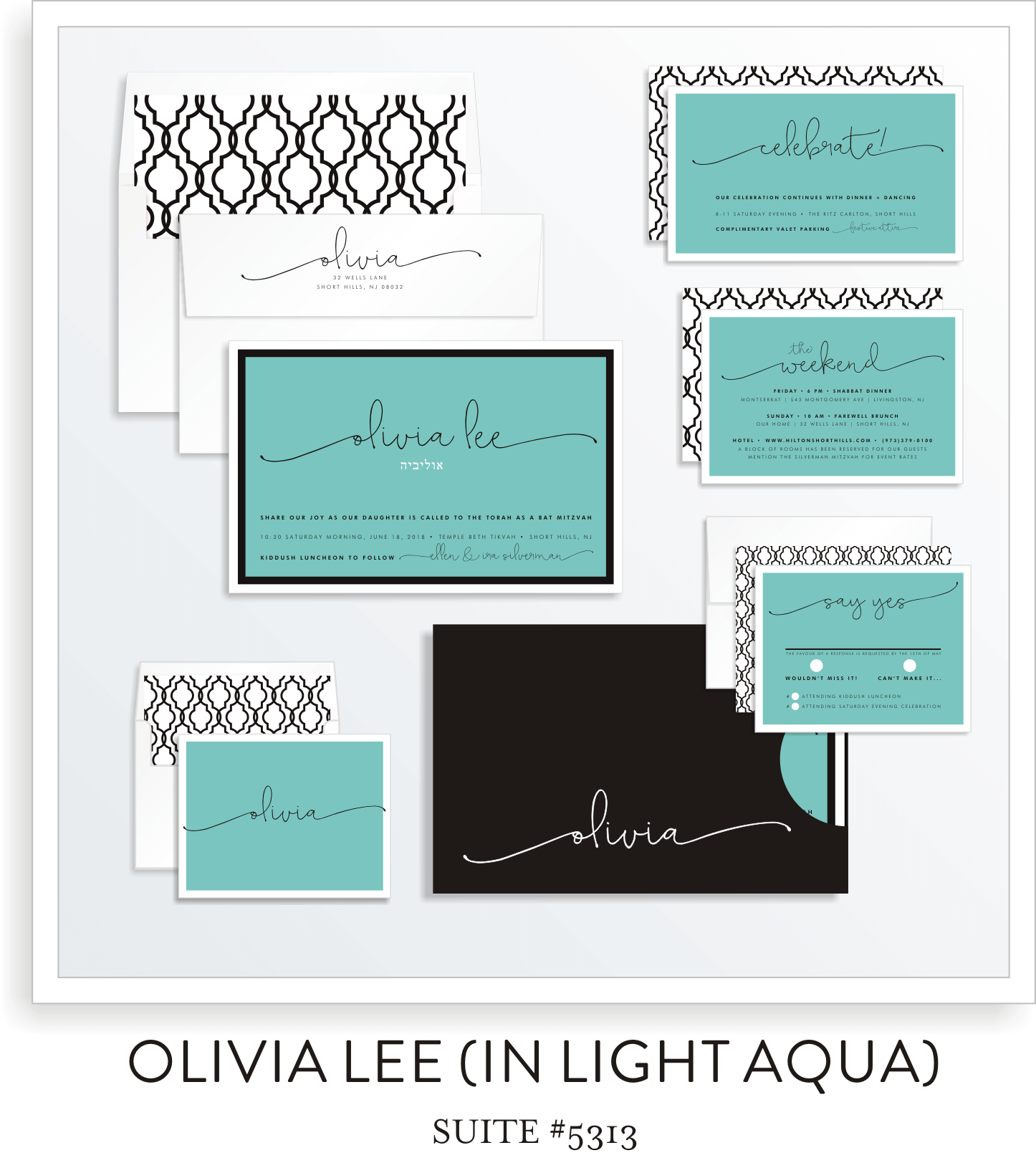 Copy of Copy of BAT MITZVAH SUITE 5313-OLIVIA LEE (IN LIGHT AQUA)