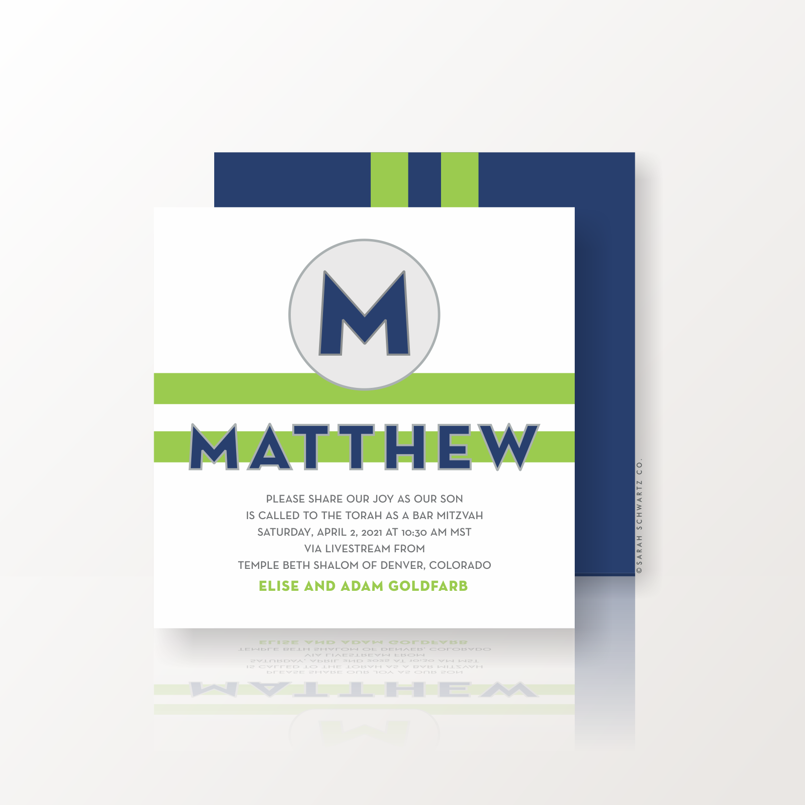 09 BAR MITZVAH SUITE 257 INVITATION IN LIME + NAVY.png