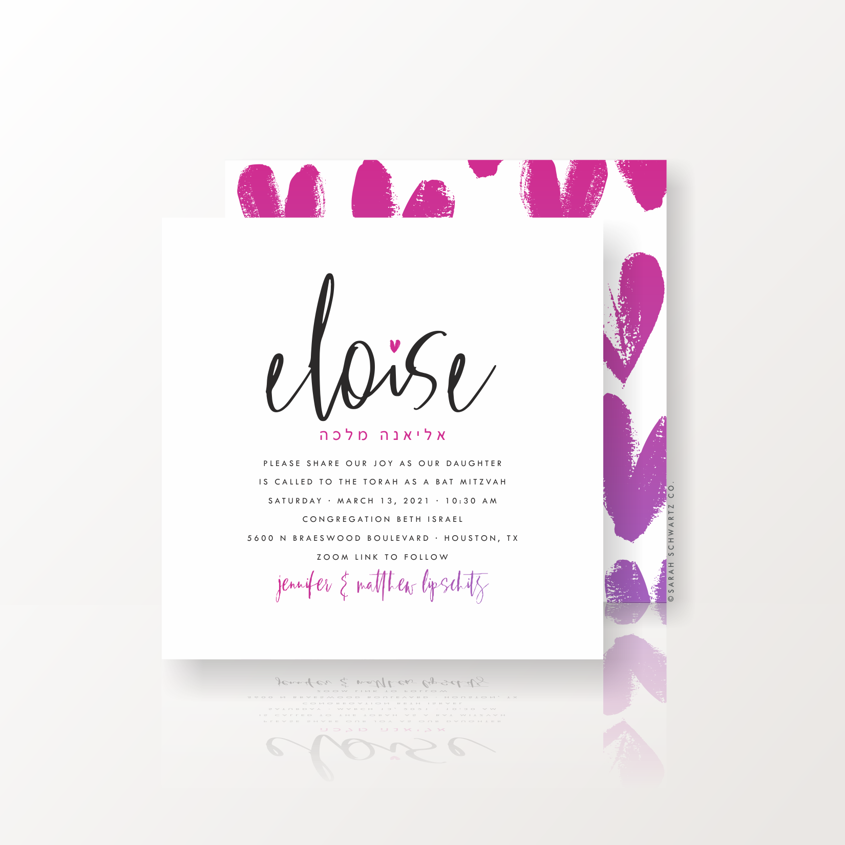 01 BAT MITZVAH SUITE 350 INVITATION IN FUCHSIA + VIOLET.png