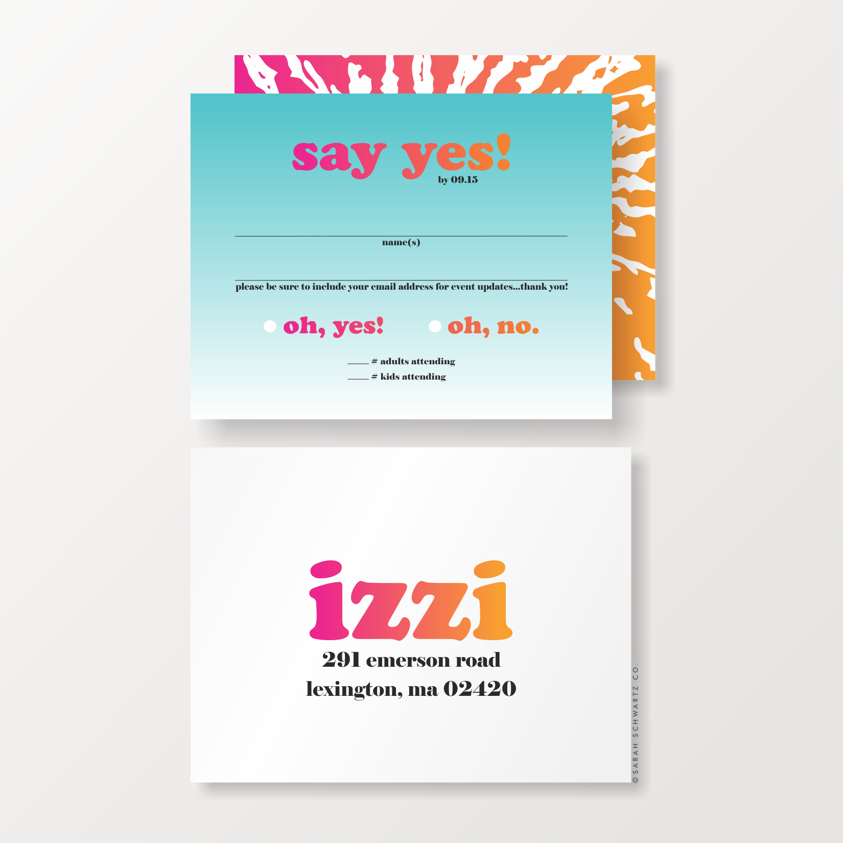14 BAT MITZVAH SUITE 377 REPLY CARD IN PINKORANGE ON SKY.png