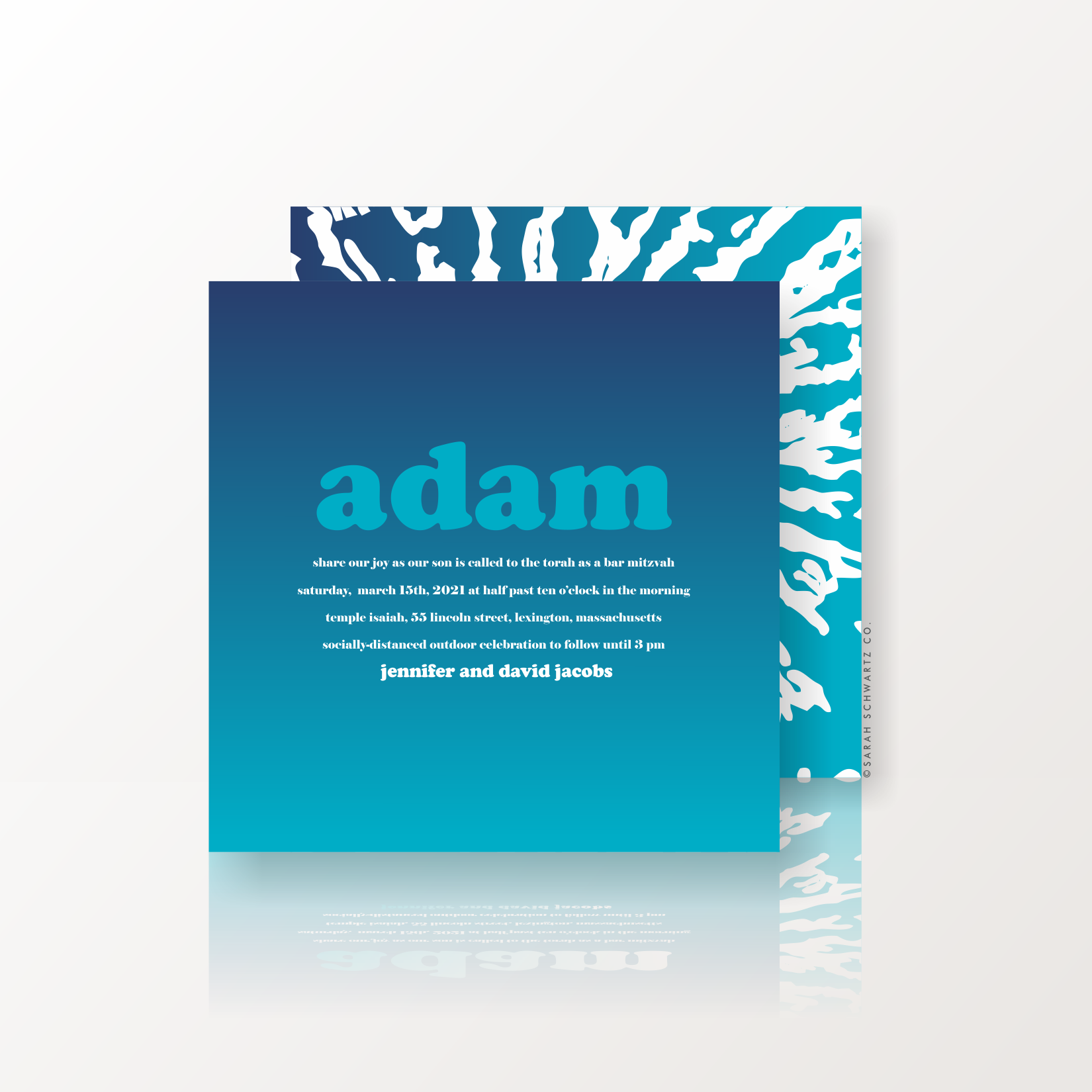 05 BAR MITZVAH SUITE 437 INVITATION IN TURQUOISE.png