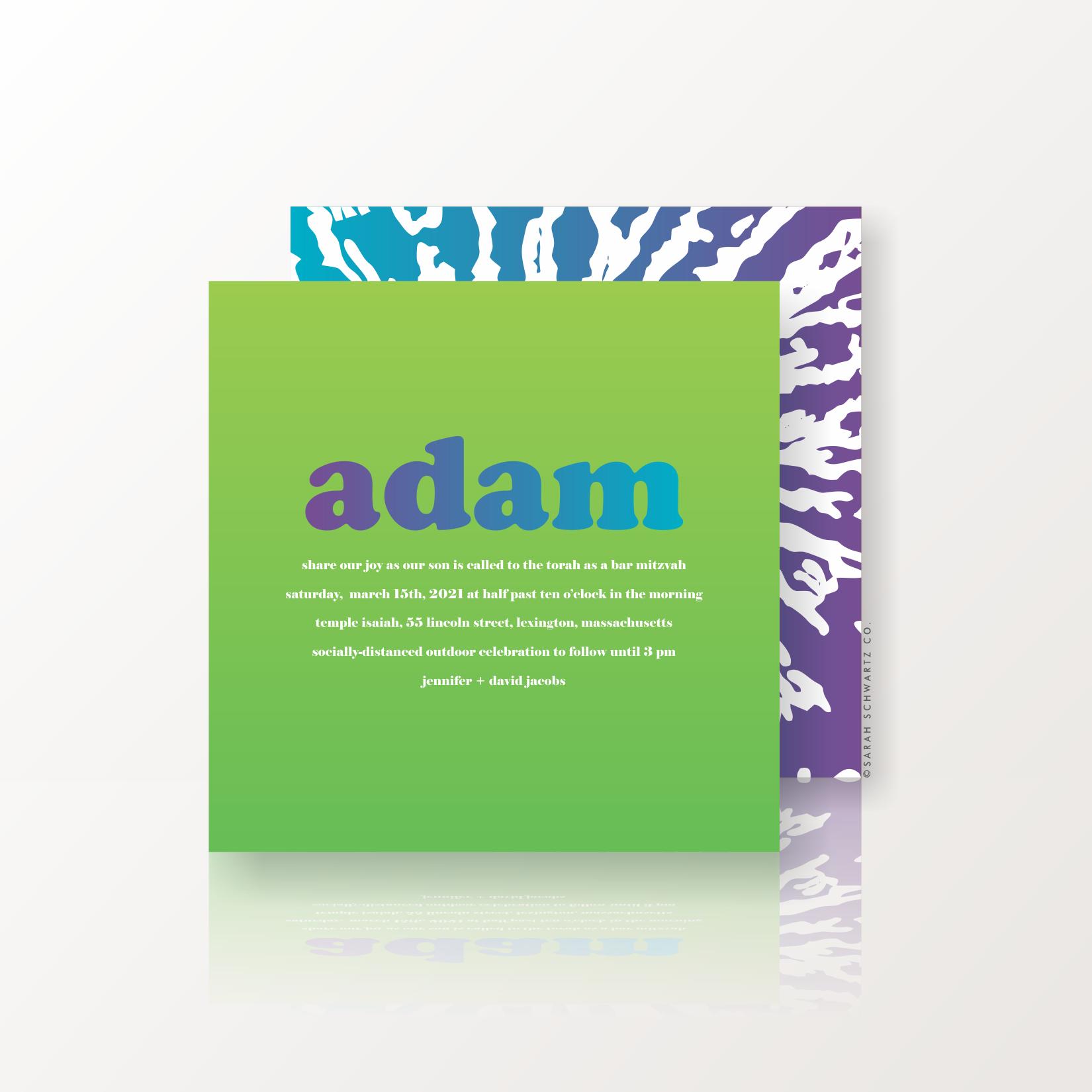 01 BAR MITZVAH SUITE 437 INVITATION IN GREEN.png