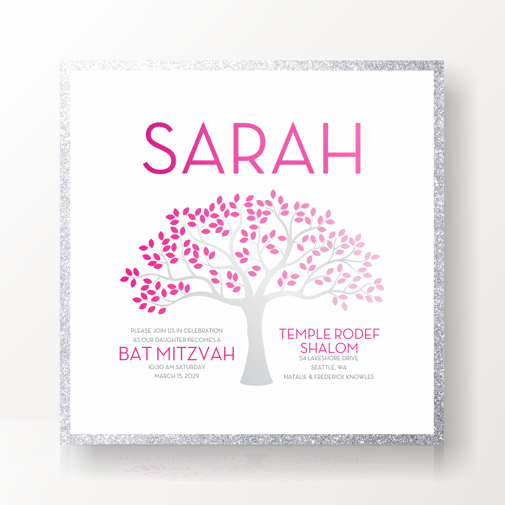 SARAH SCHWARTZ BAT MITZVAH INVITATION SUITE 5189-2