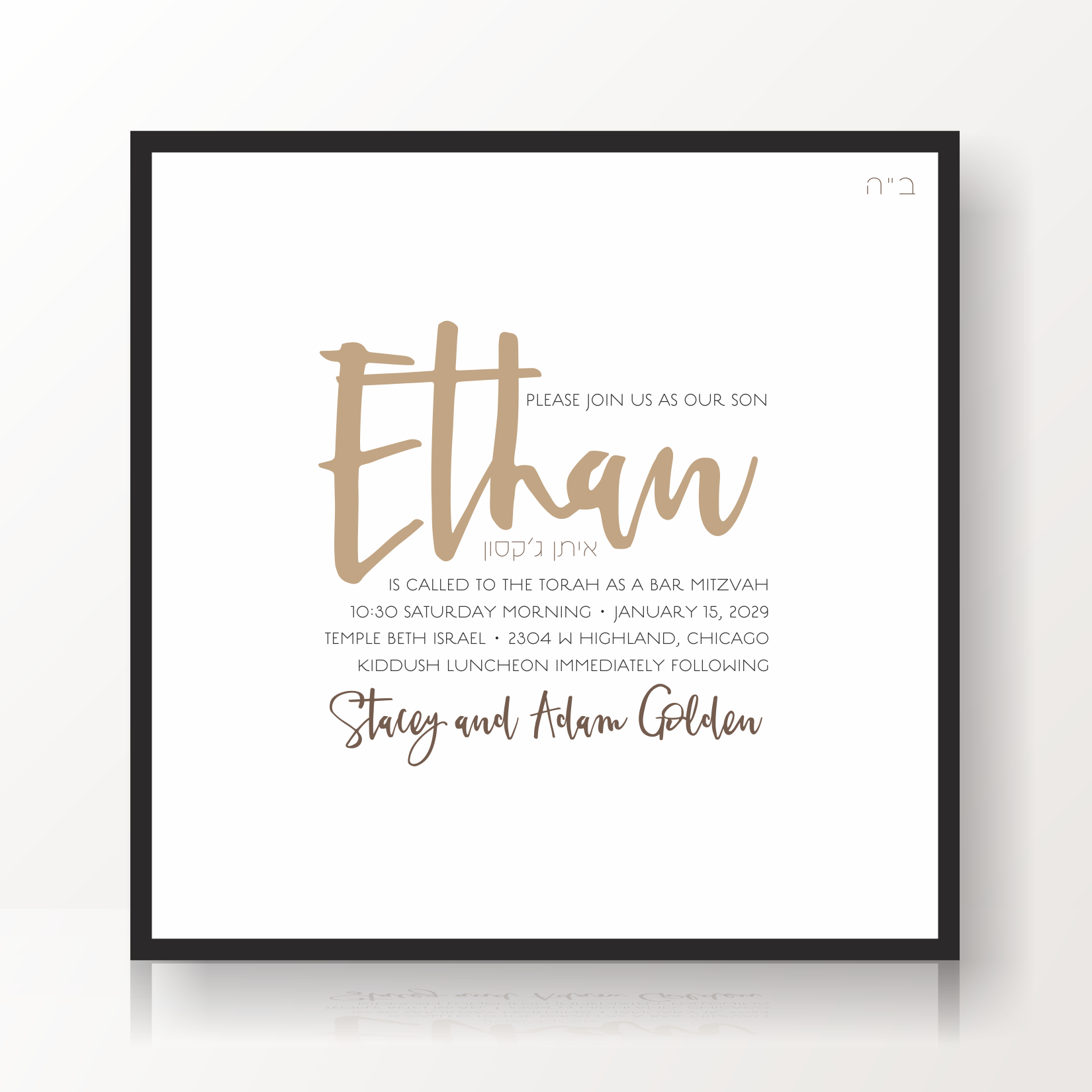 SARAH SCHWARTZ BAR MITZVAH INVITATION SUITE 5401-2