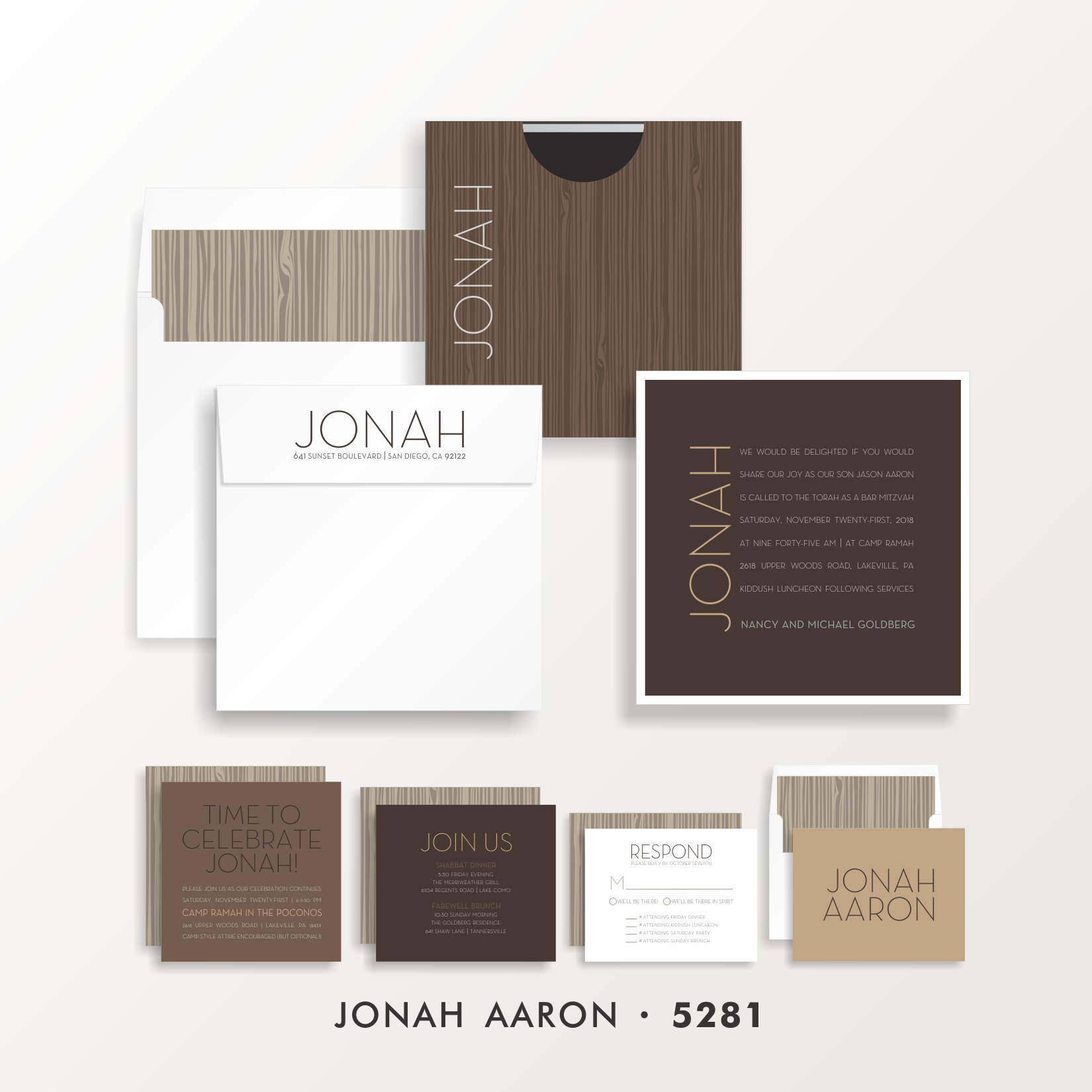 SARAH SCHWARTZ BAR MITZVAH INVITATION SUITE 5281