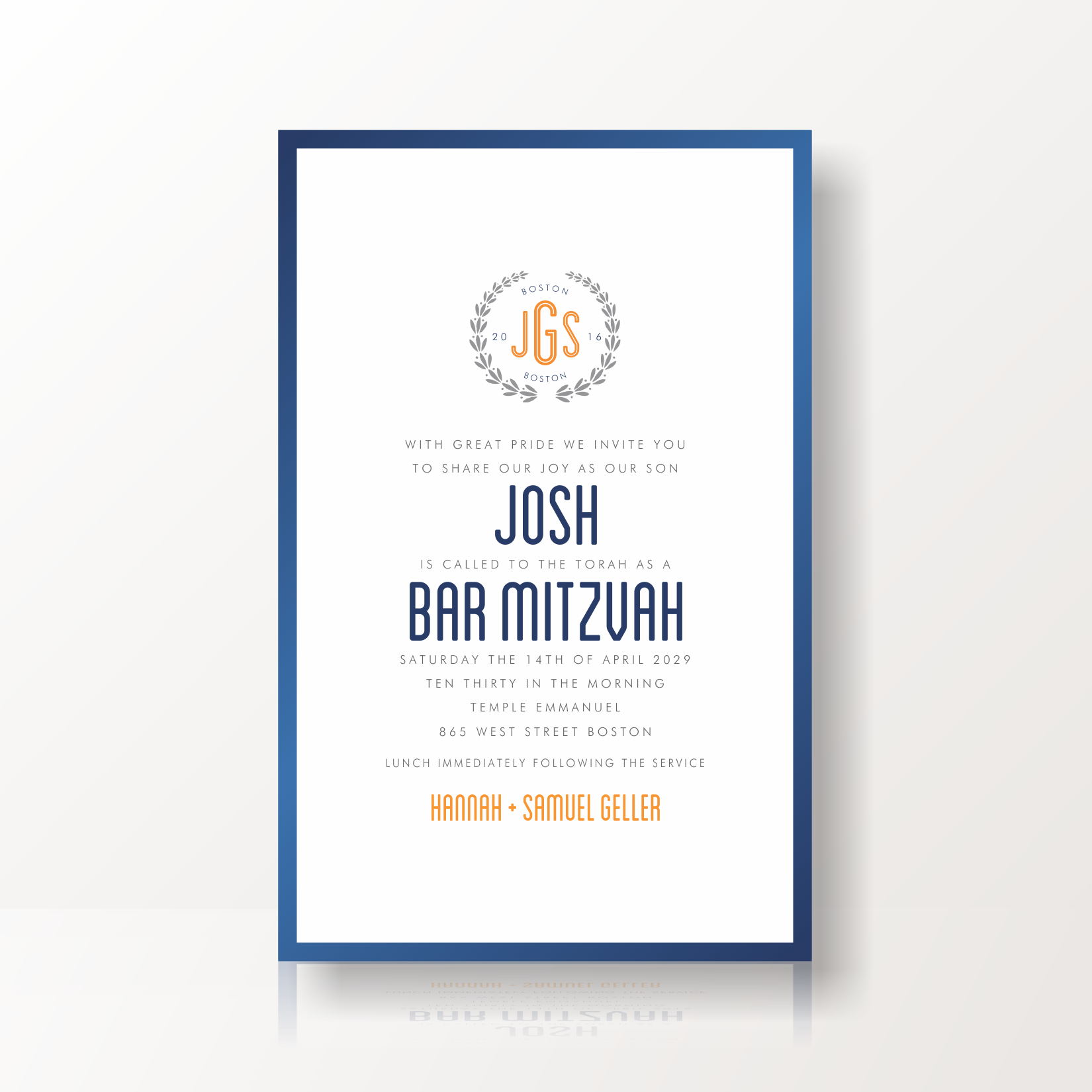 SARAH SCHWARTZ BAR MITZVAH INVITATION SUITE 5214