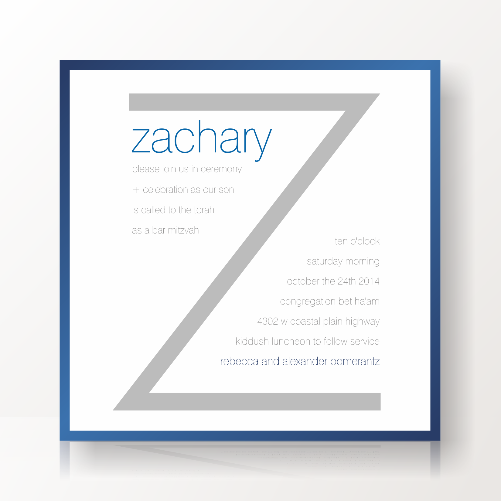 SARAH SCHWARTZ BAR MITZVAH INVITATION SUITE 5204