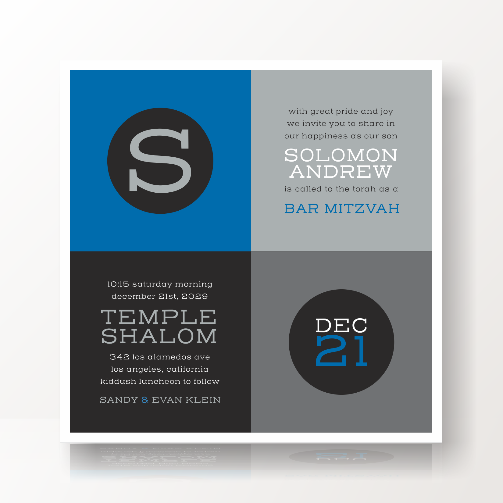 SARAH SCHWARTZ BAR MITZVAH INVITATION SUITE 5405-2
