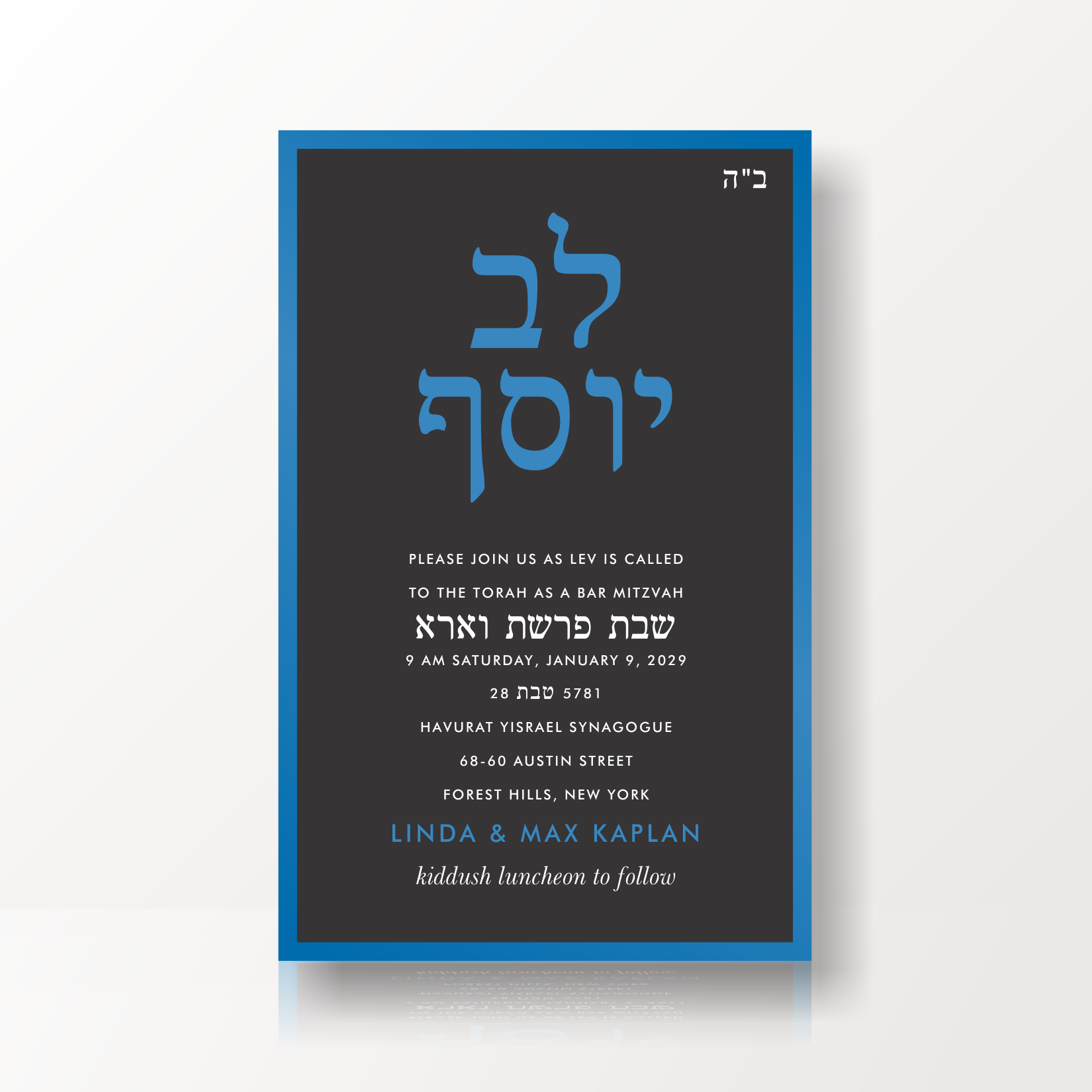 SARAH SCHWARTZ BAR MITZVAH INVITATION SUITE 5298