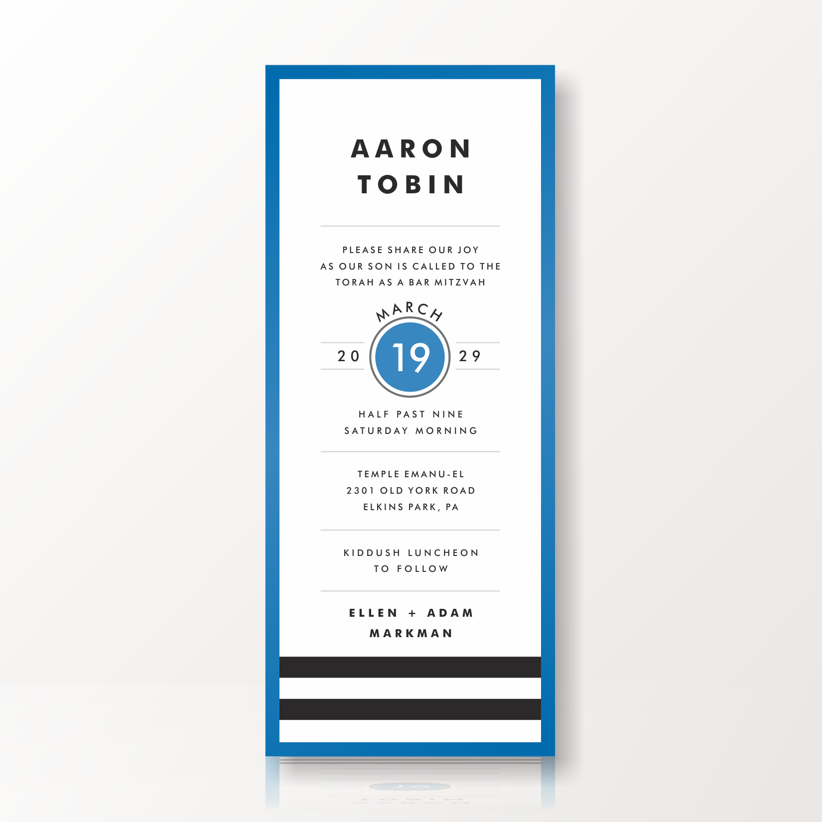 SARAH SCHWARTZ BAR MITZVAH INVITATION SUITE 5269