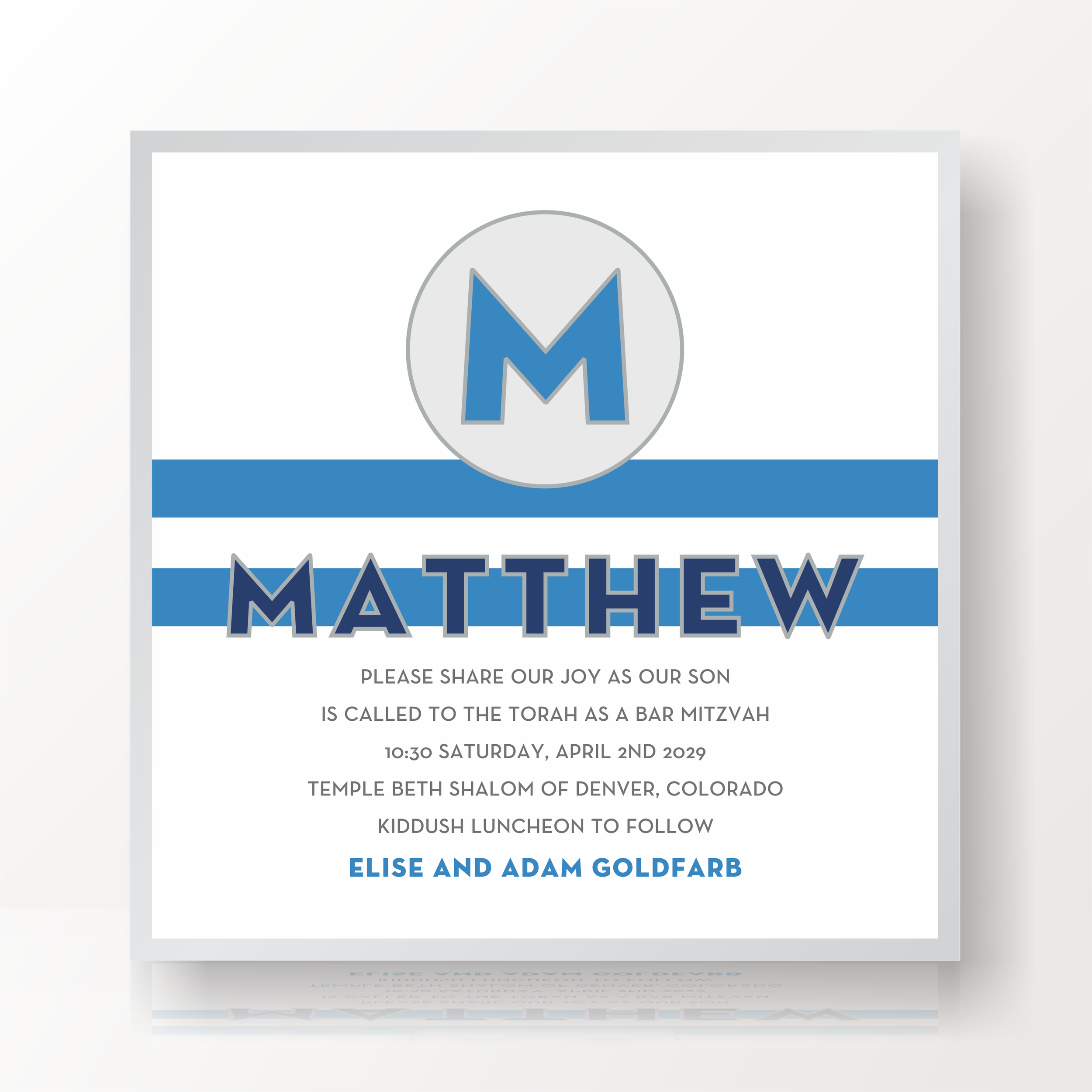 SARAH SCHWARTZ BAR MITZVAH INVITATION SUITE 5257