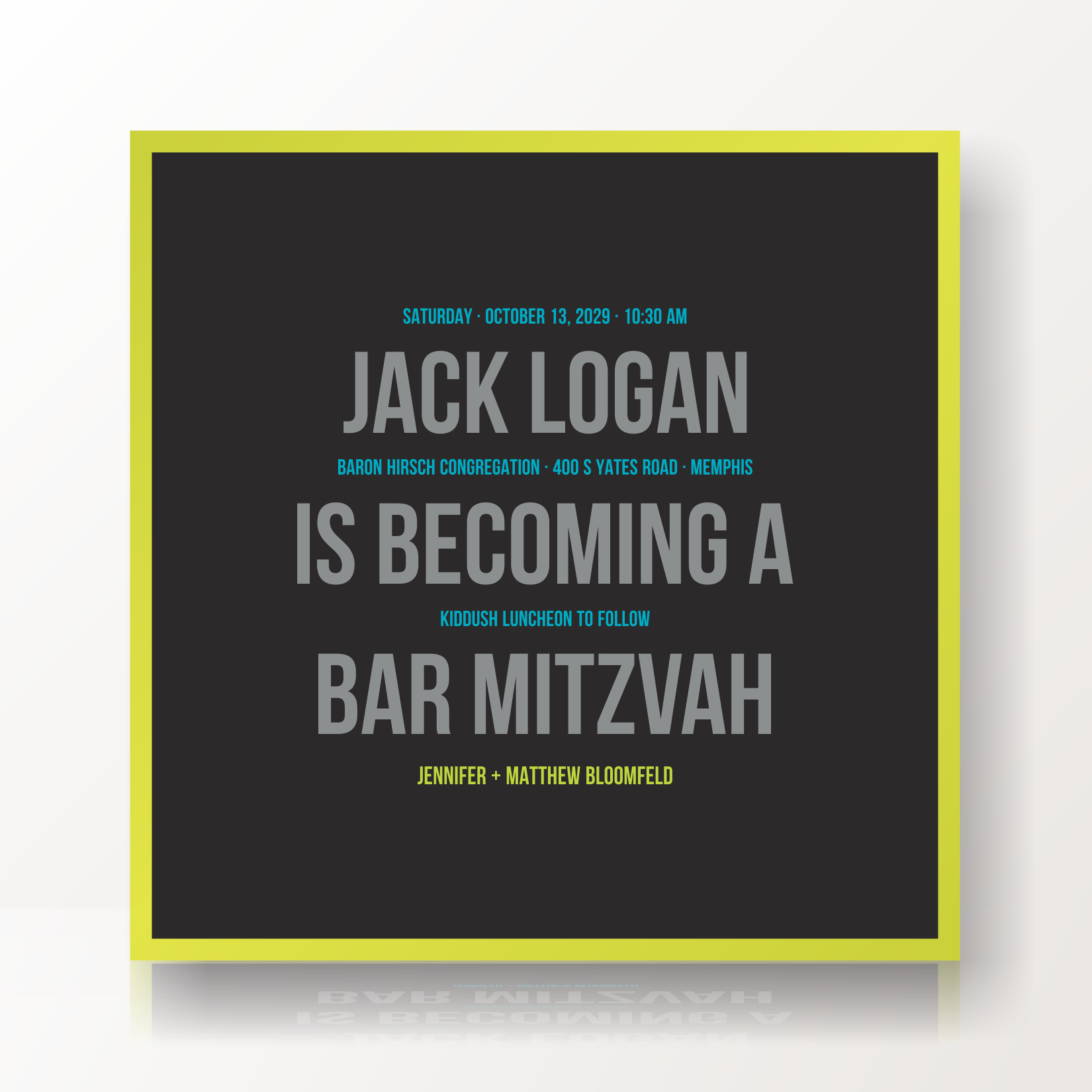 SARAH SCHWARTZ BAR MITZVAH INVITATION SUITE 5426