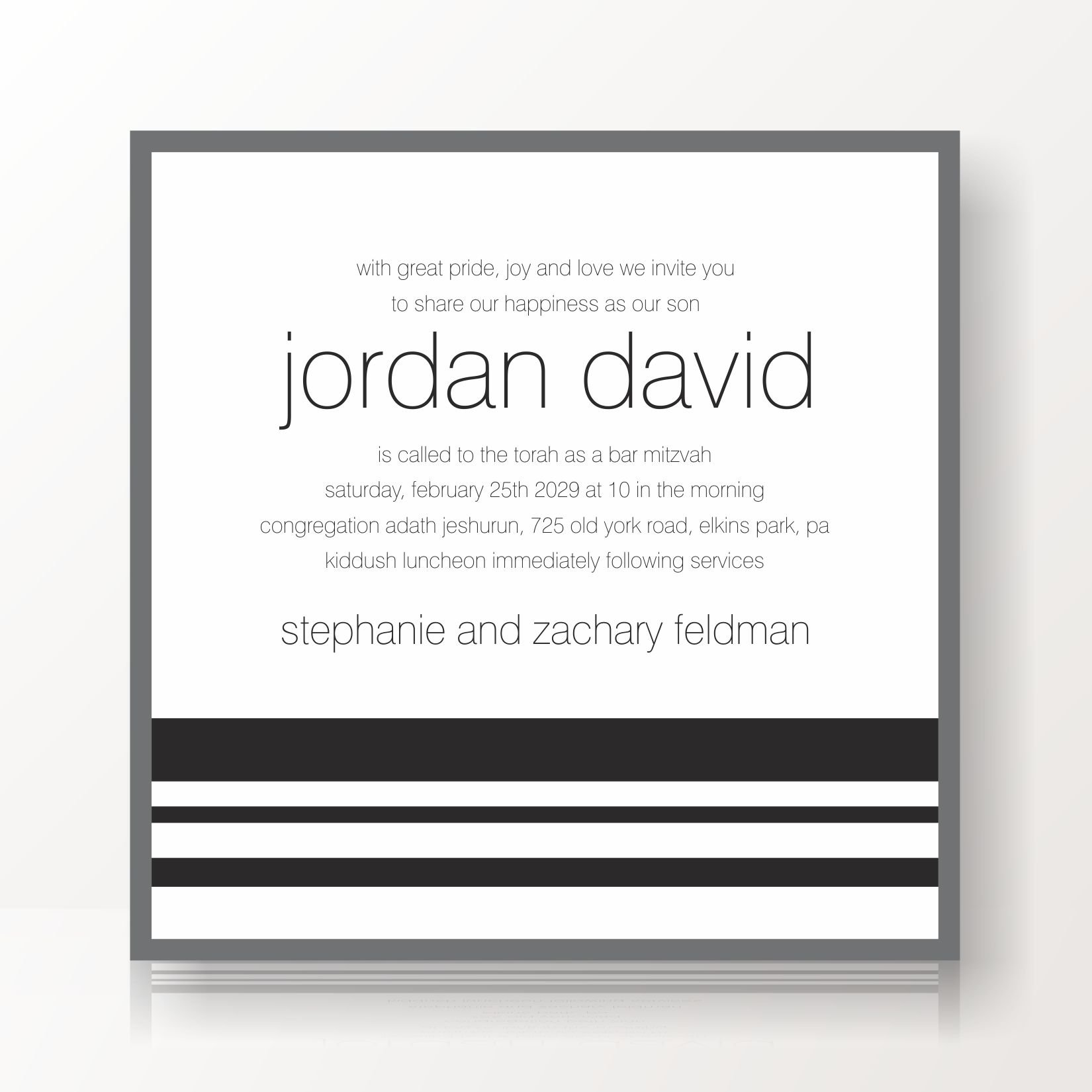 SARAH SCHWARTZ BAR MITZVAH INVITATION SUITE 5219