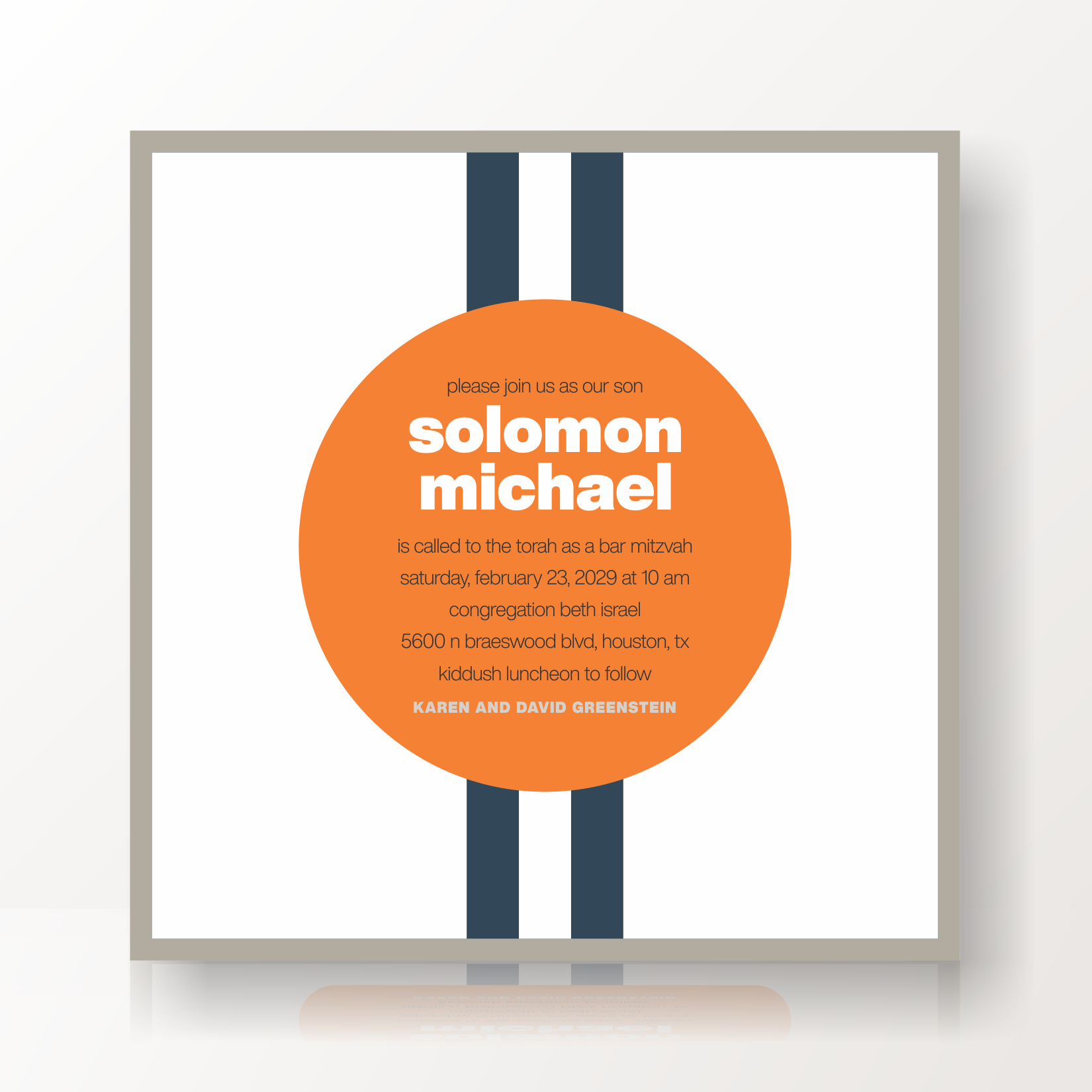 SARAH SCHWARTZ BAR MITZVAH INVITATION SUITE 5444-2