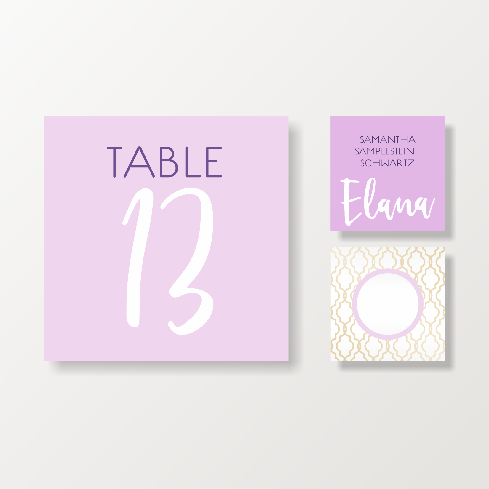 BAT MITZVAH PLACECARDS + TABLE #S SUITE 5335-6