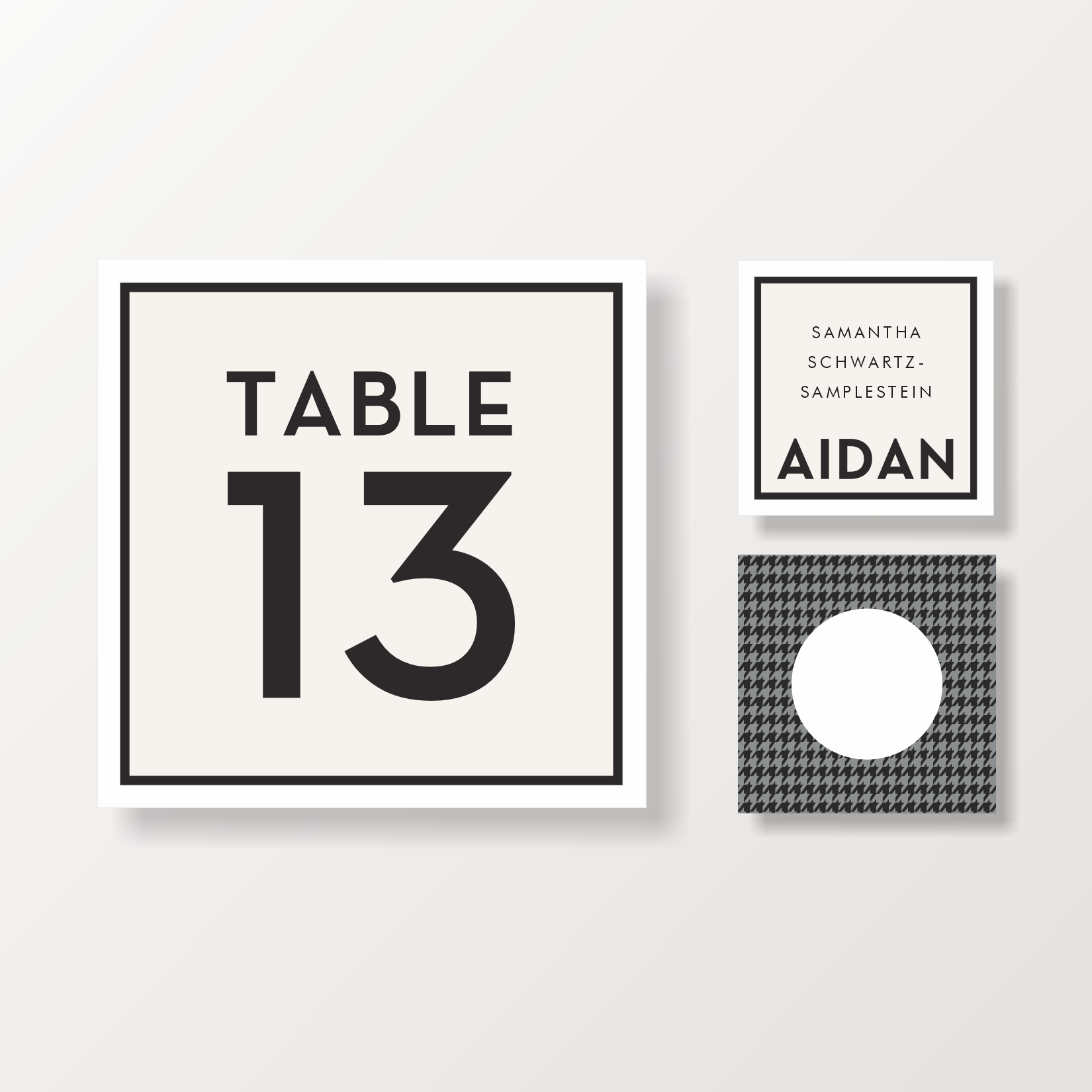 BAR MITZVAH PLACECARDS + TABLE #S SUITE 5404-1