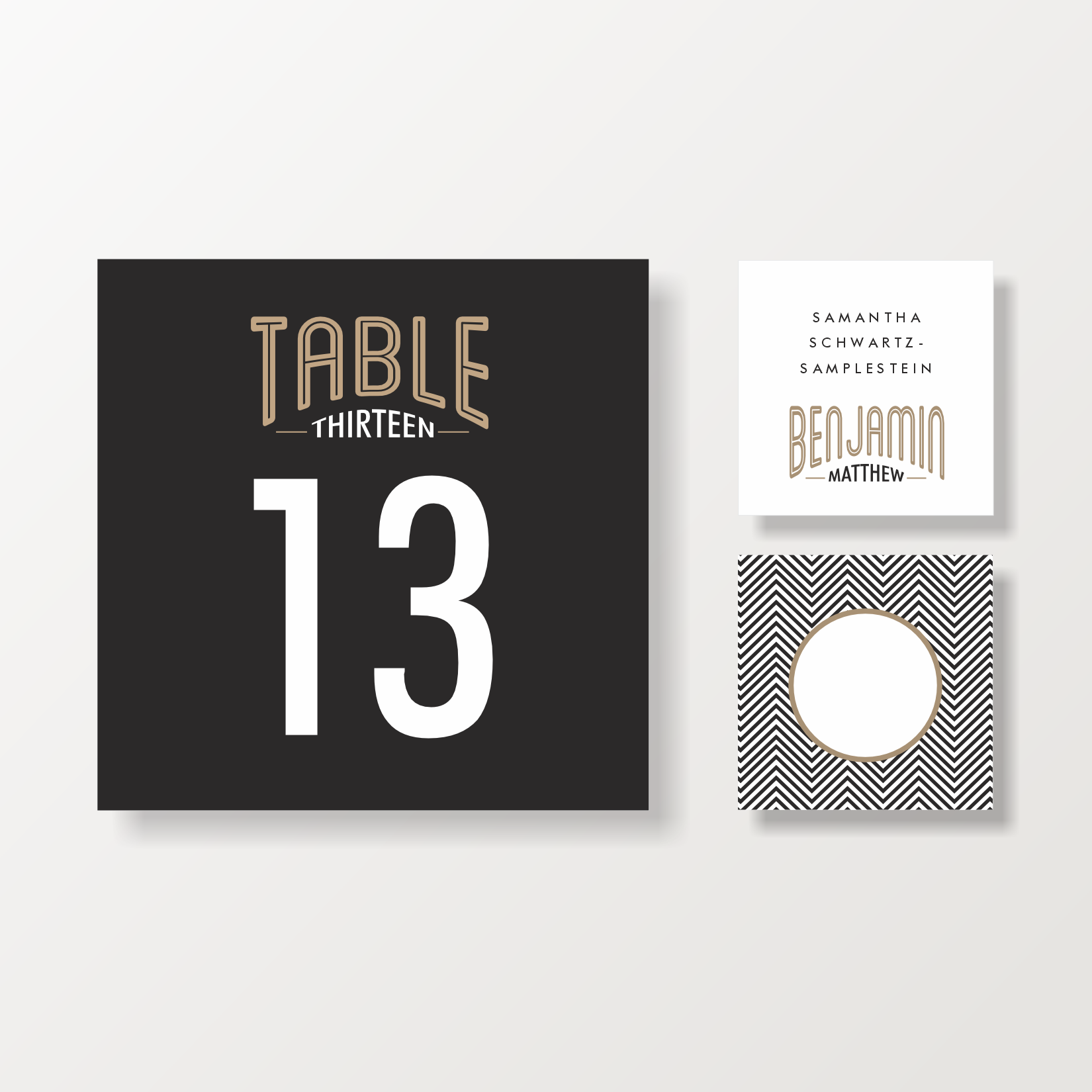 BAR MITZVAH PLACECARDS + TABLE #S SUITE 5300-1