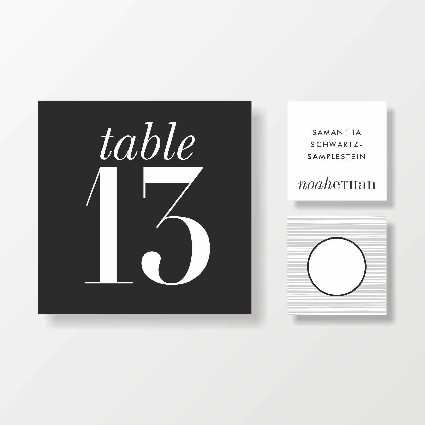 BAR MITZVAH PLACECARDS + TABLE #S SUITE 5249