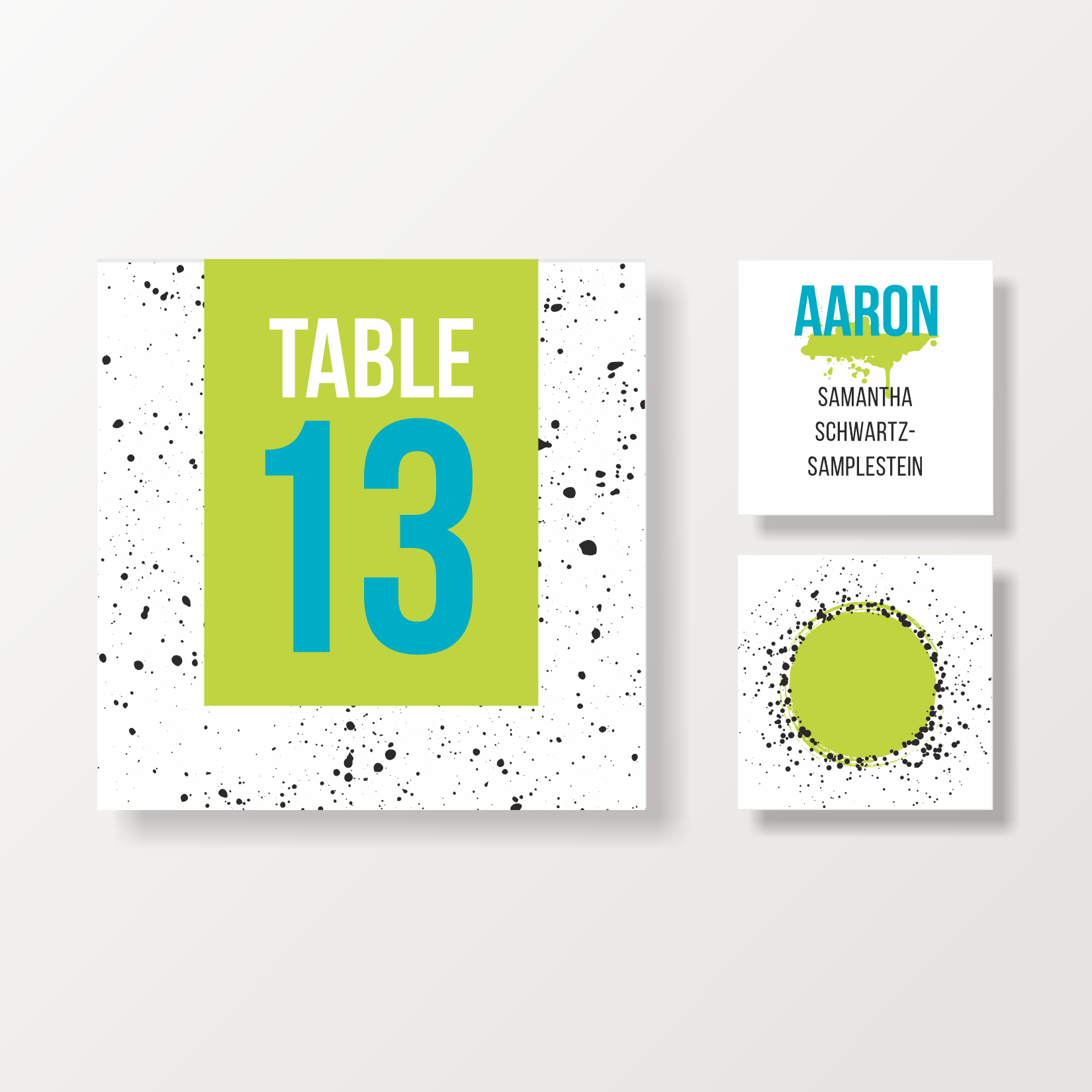 BAR MITZVAH PLACECARDS + TABLE #S SUITE 5411-3