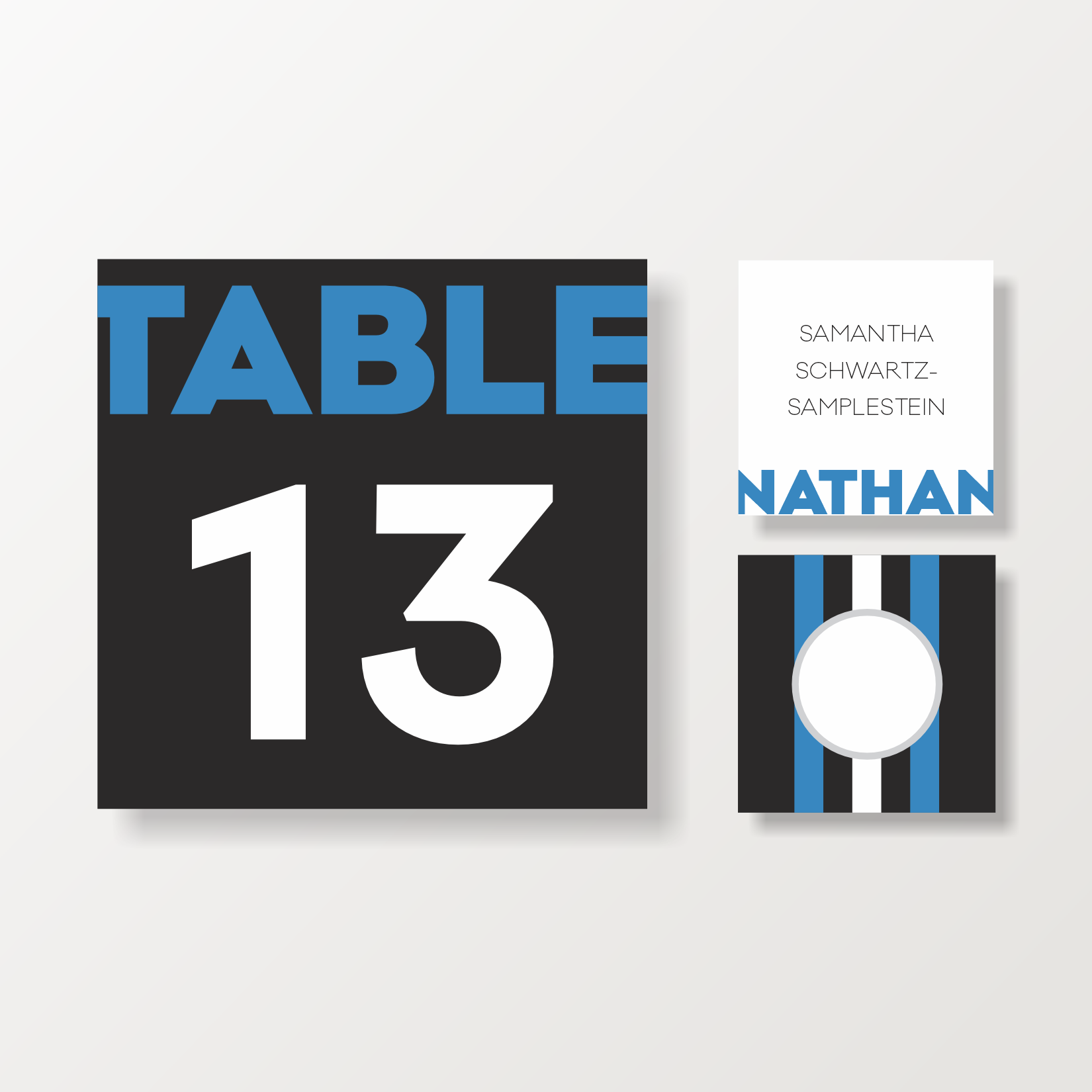 BAR MITZVAH PLACECARDS + TABLE #S SUITE 5263-1