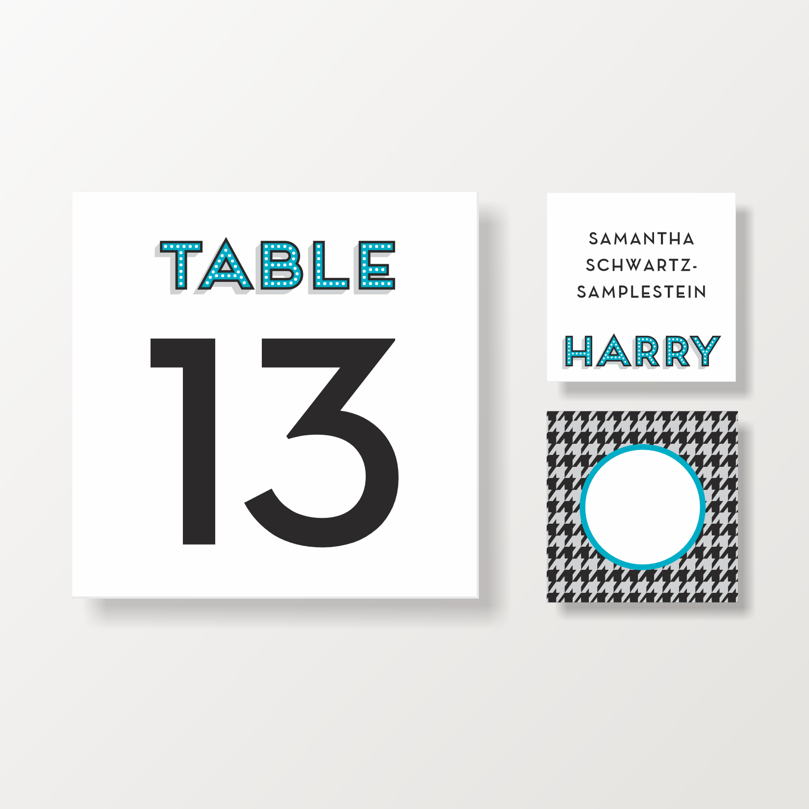 BAR MITZVAH PLACECARDS + TABLE #S SUITE 5212-1