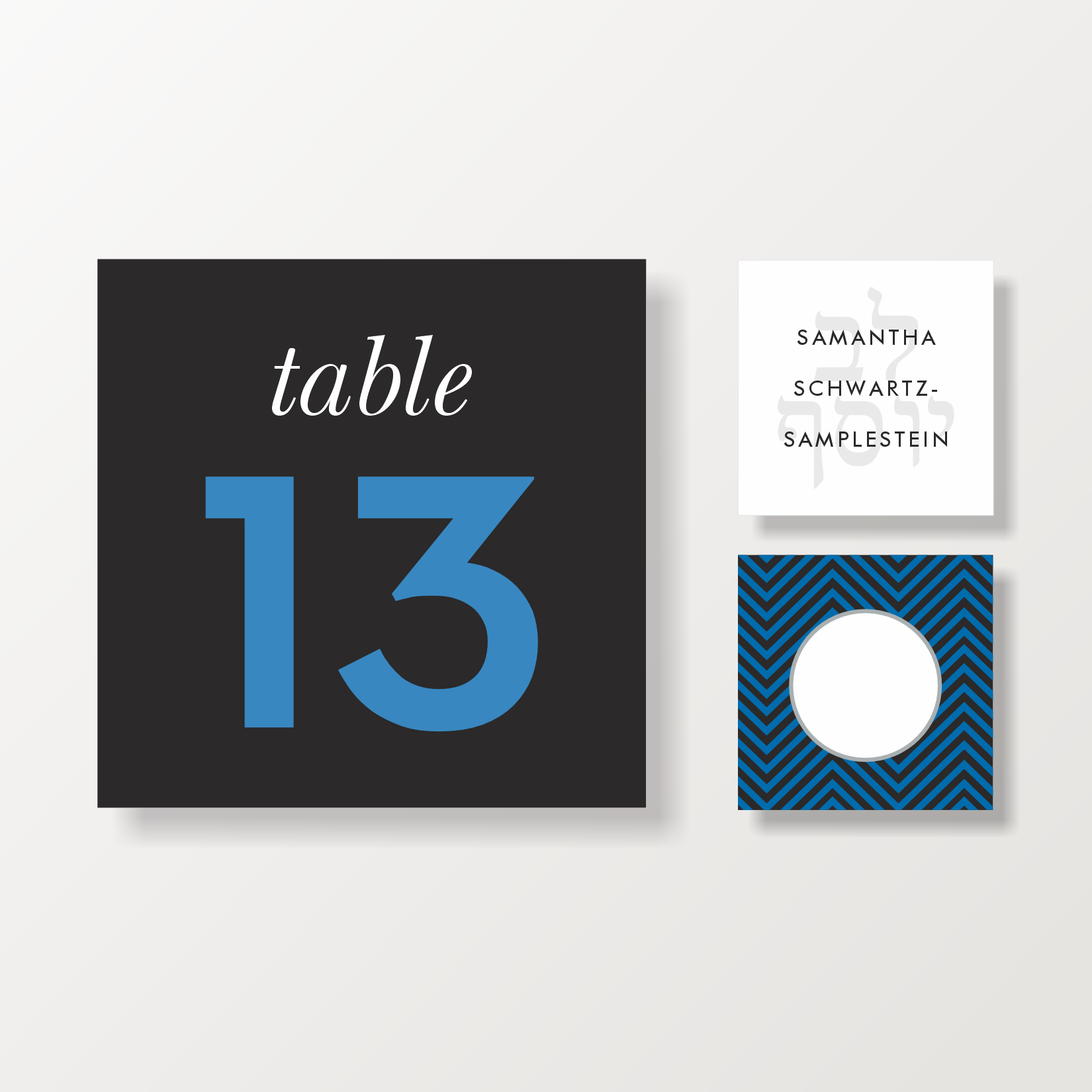 BAR MITZVAH PLACECARDS + TABLE #S SUITE 5298