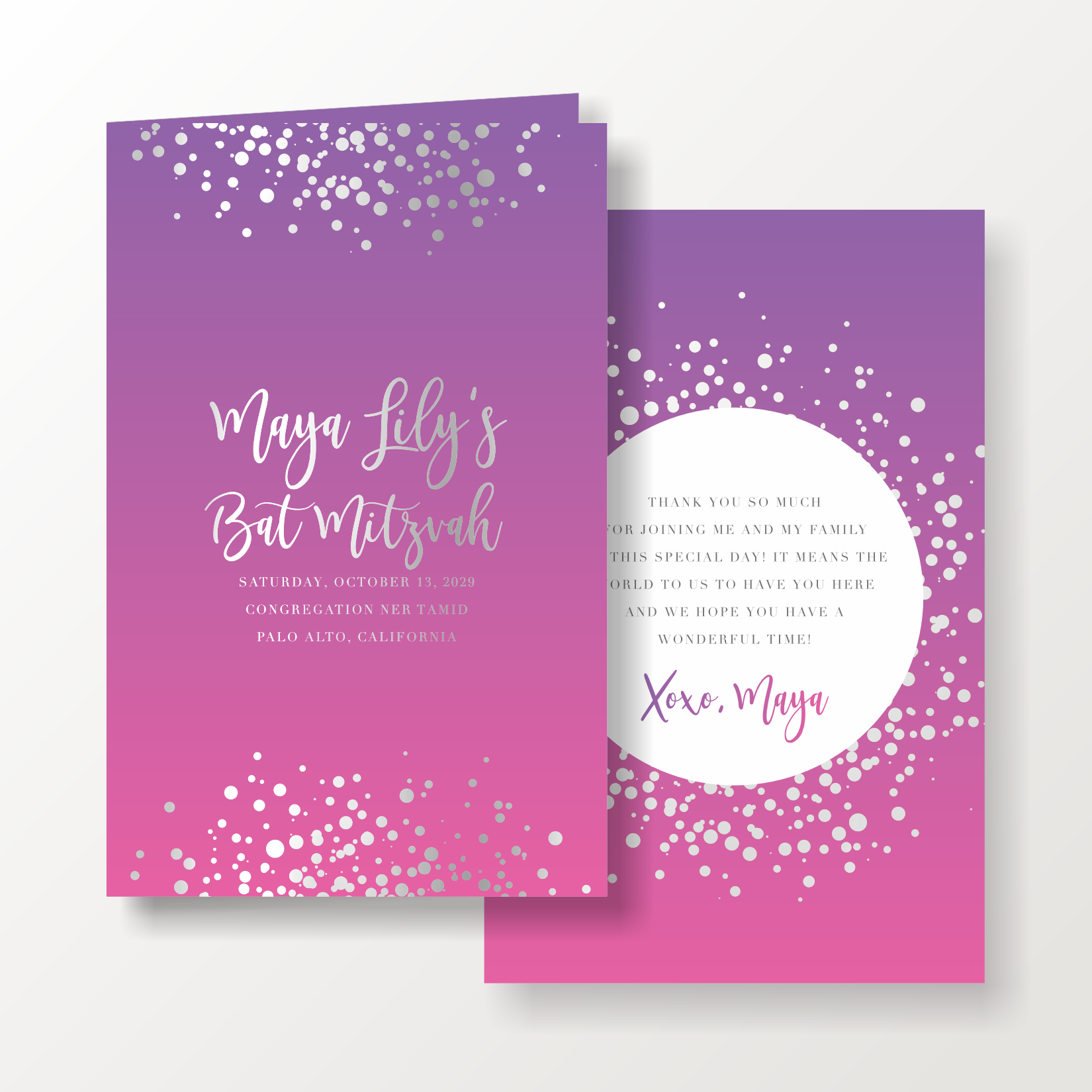 BAT MITZVAH PROGRAM COVERS SUITE 5356-7