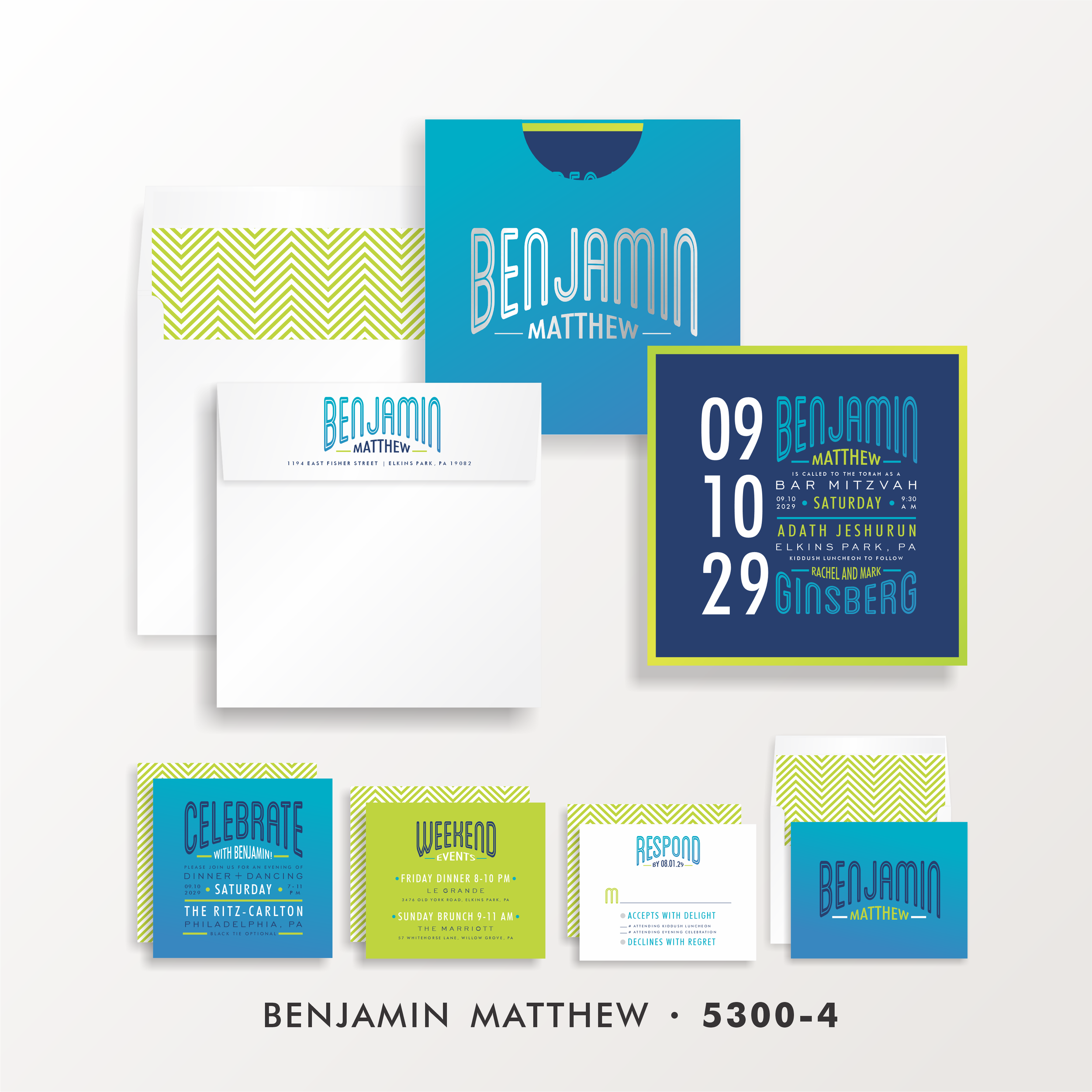 BAR MITZVAH INVITATION SUITE 5300-4