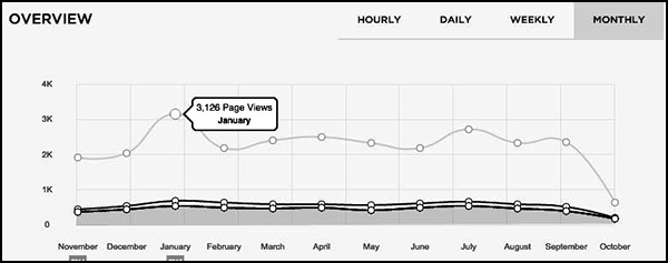 Metrics Overview of Squarespace Website