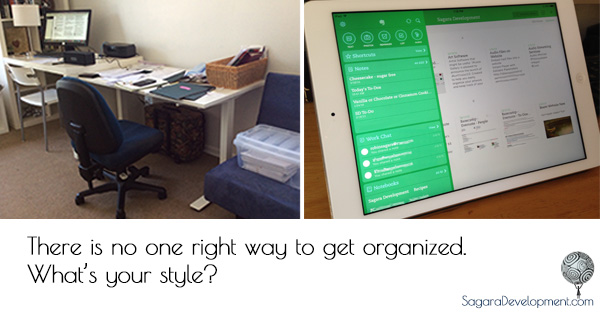 There is no one right way to get organized.
