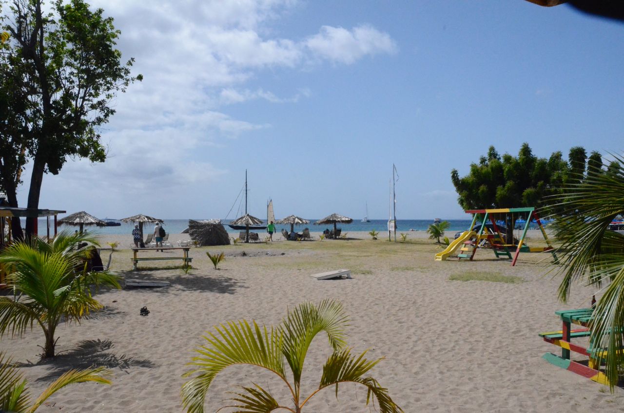 View down to the beach from Sunshine's
