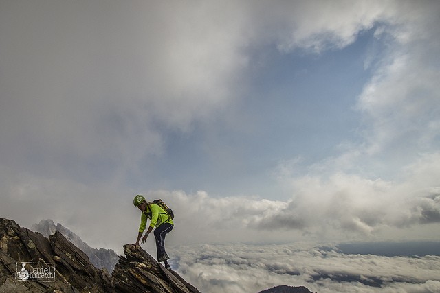 Whitney starting up the East Ridge Proper. 