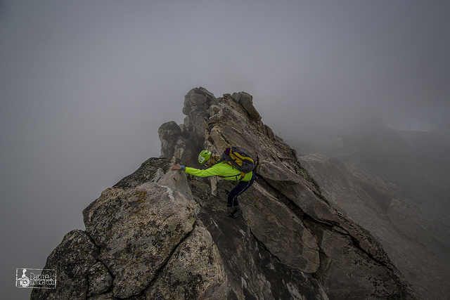 The head crux of the the route. 