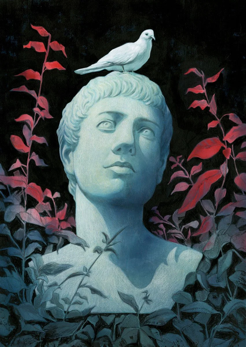 “The Burden Of Stillness” - graphite, ink, acrylic & Prismacolor