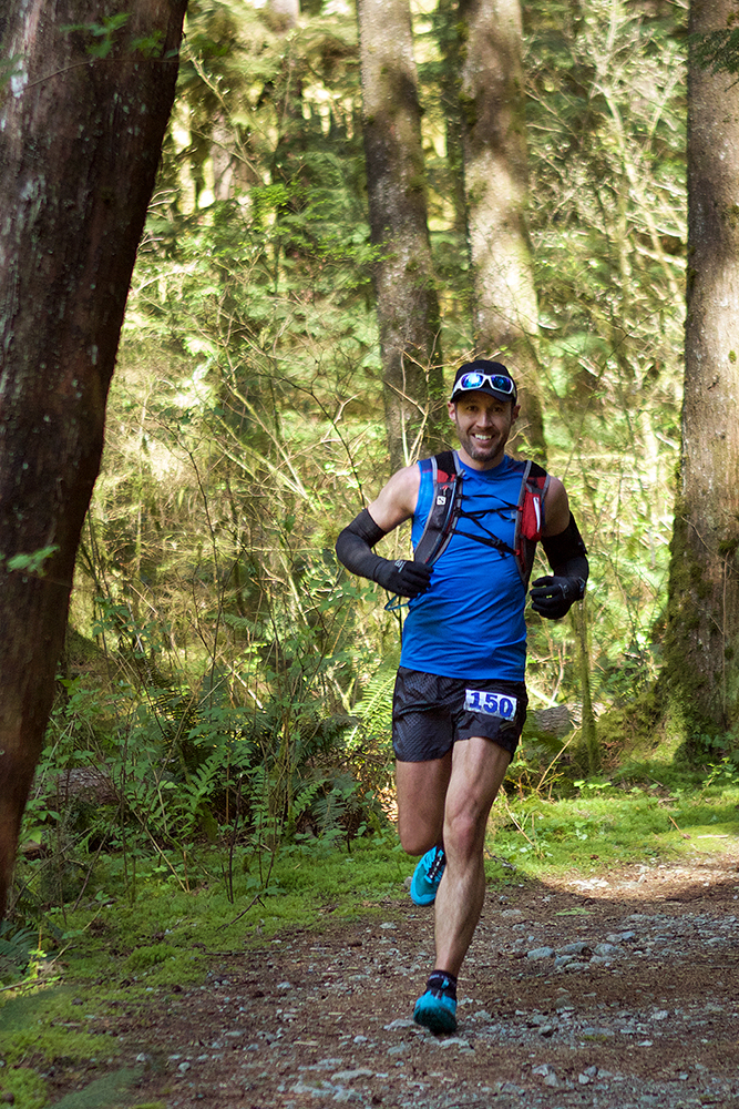 30 Km in, still smiling for the camera.