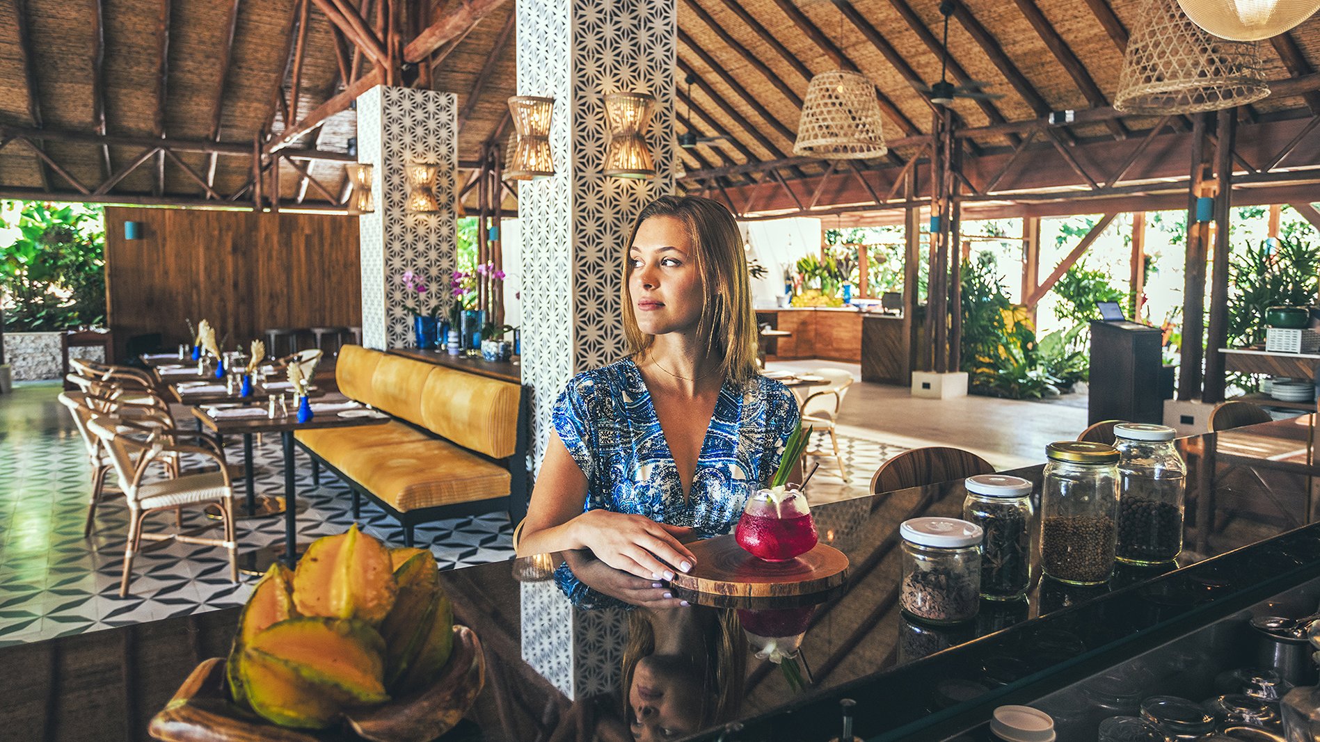 Kara Delwo - Nayara Gardens - At the bar - IMG 7798 - by Brice Ferre Studio - Vancouver Portrait Adventure and Athlete Photographer.jpg