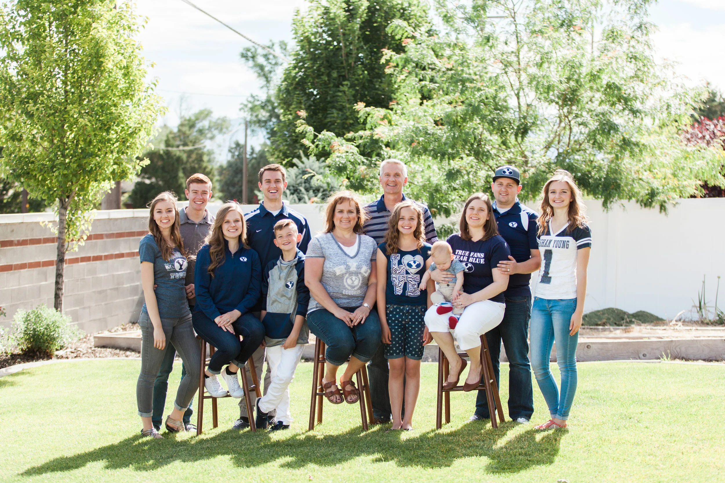 This adorable family LOVES BYU. So they all wore BYU gear and it was so perfect for them!