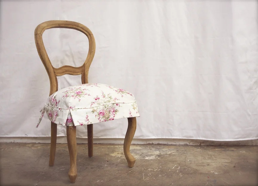 Floral Slip Cover Chair
