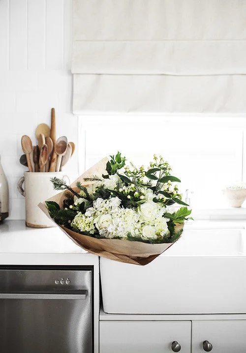 Beautiful monochromatic bouquet