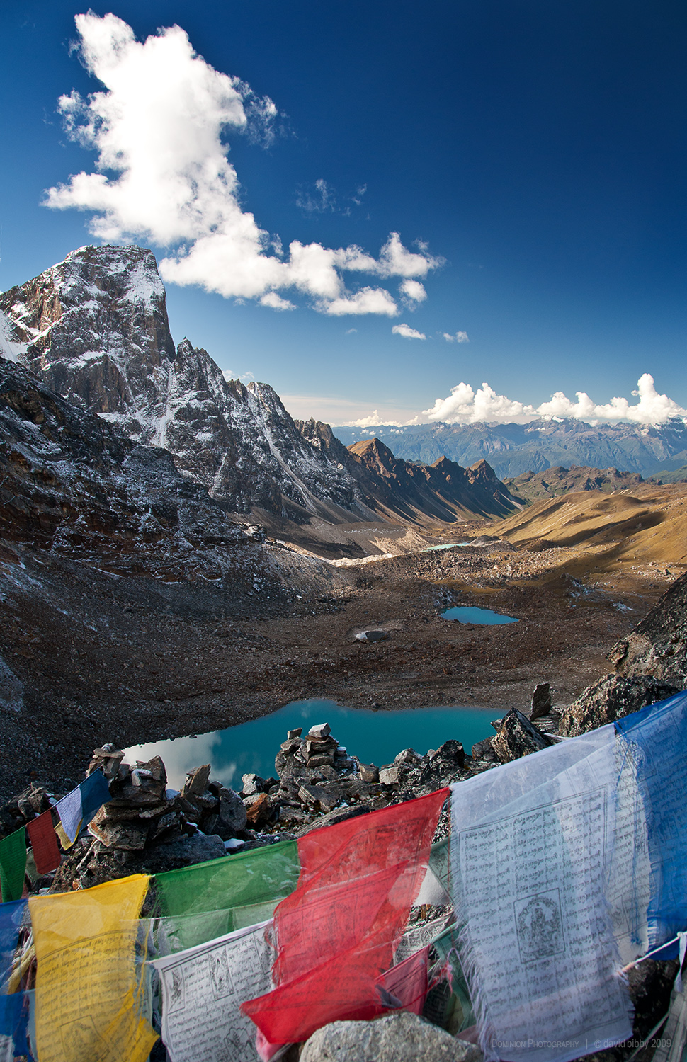  Gangla Karchung (6395m) from Karchung La (5120m). Snowman Trek. 