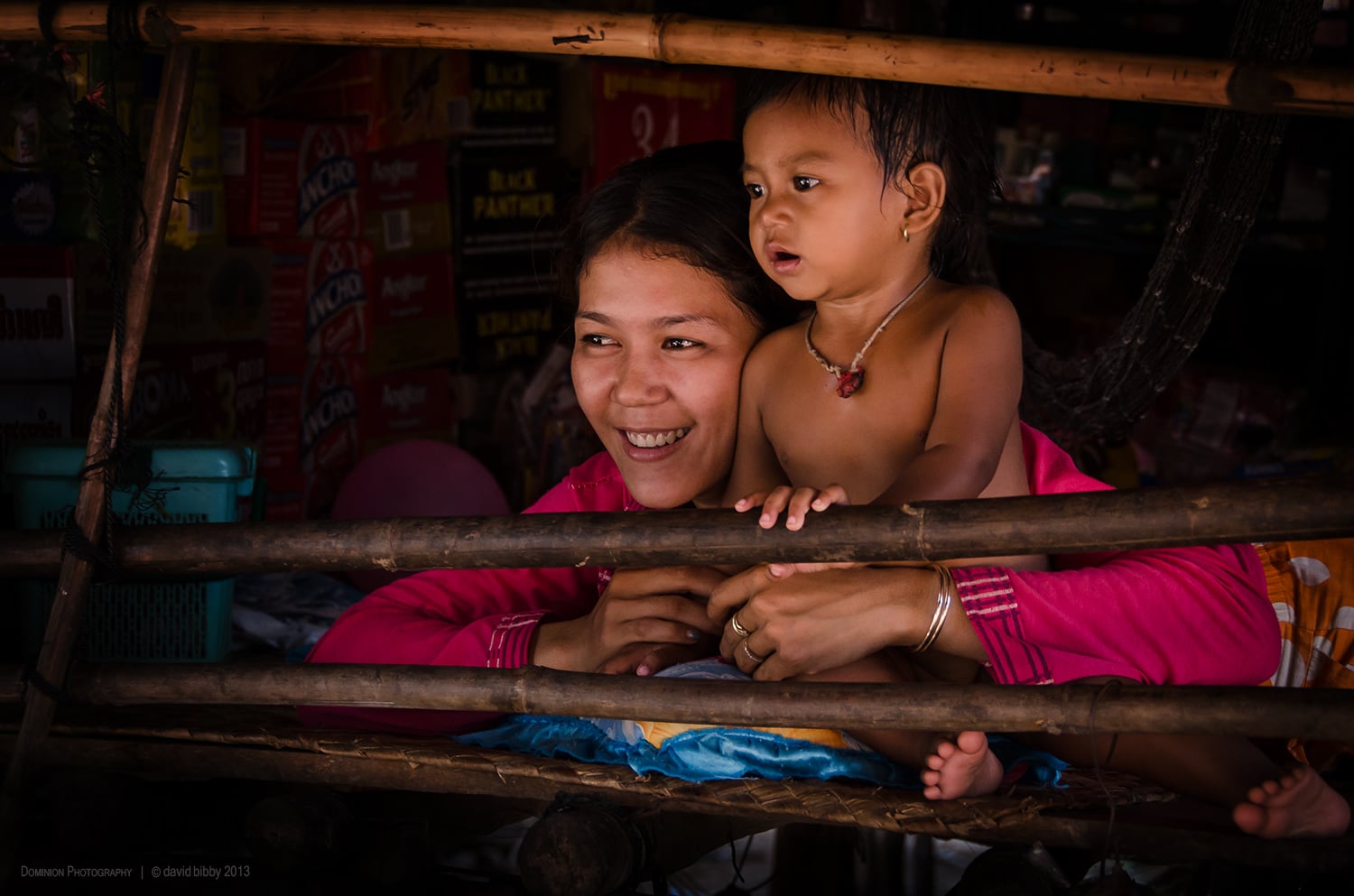 Mother and child - Kampong Phluk, Siem Reap Province, Cambodia.
