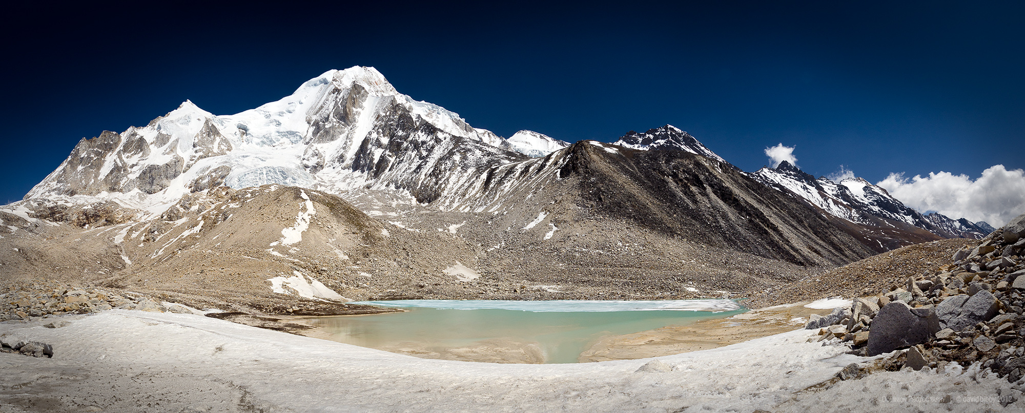  The Pawar Himal (6621m) from just below the Larkya La (5160m). Manaslu Conservation Area. 