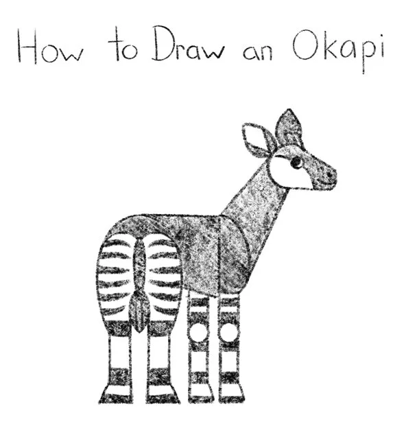 How to Draw an Okapi Click for PDF printable