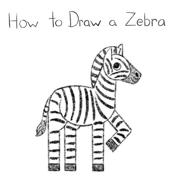 How to Draw a Zebra Click for PDF printable