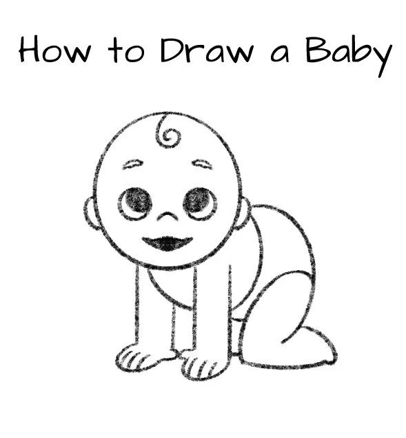 How to Draw a Baby Click for PDF printable