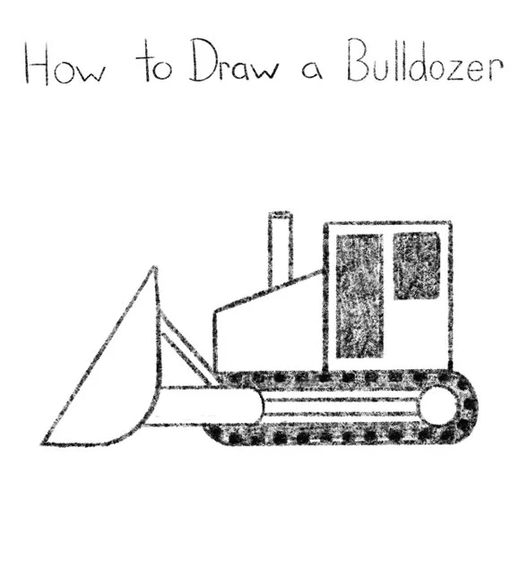 How to Draw a Bulldozer Click for PDF printable