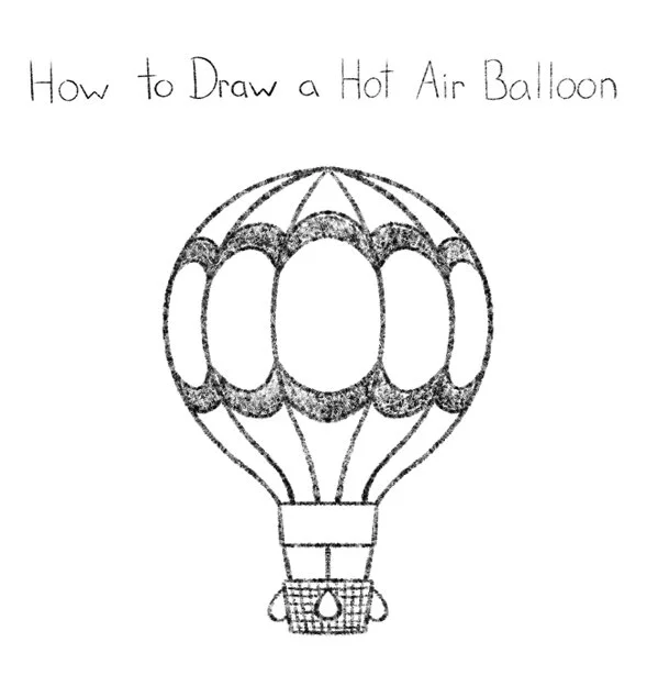 How to Draw a Hot Air Balloon Click for PDF printable